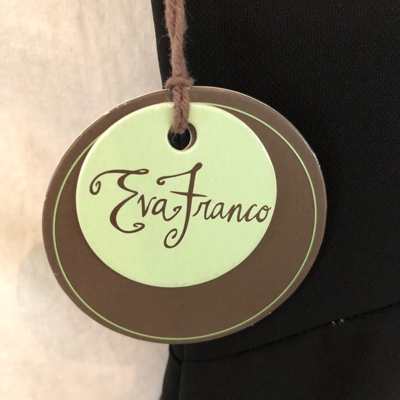 Eva Franco NWT Color Block Sheath Dress Tan Black - Picture 5 of 9